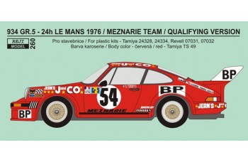 Transkit – Porsche 934 Gr.5 ( 934/5 rear spoiler ) LeMans 1976 - BP Meznarie team